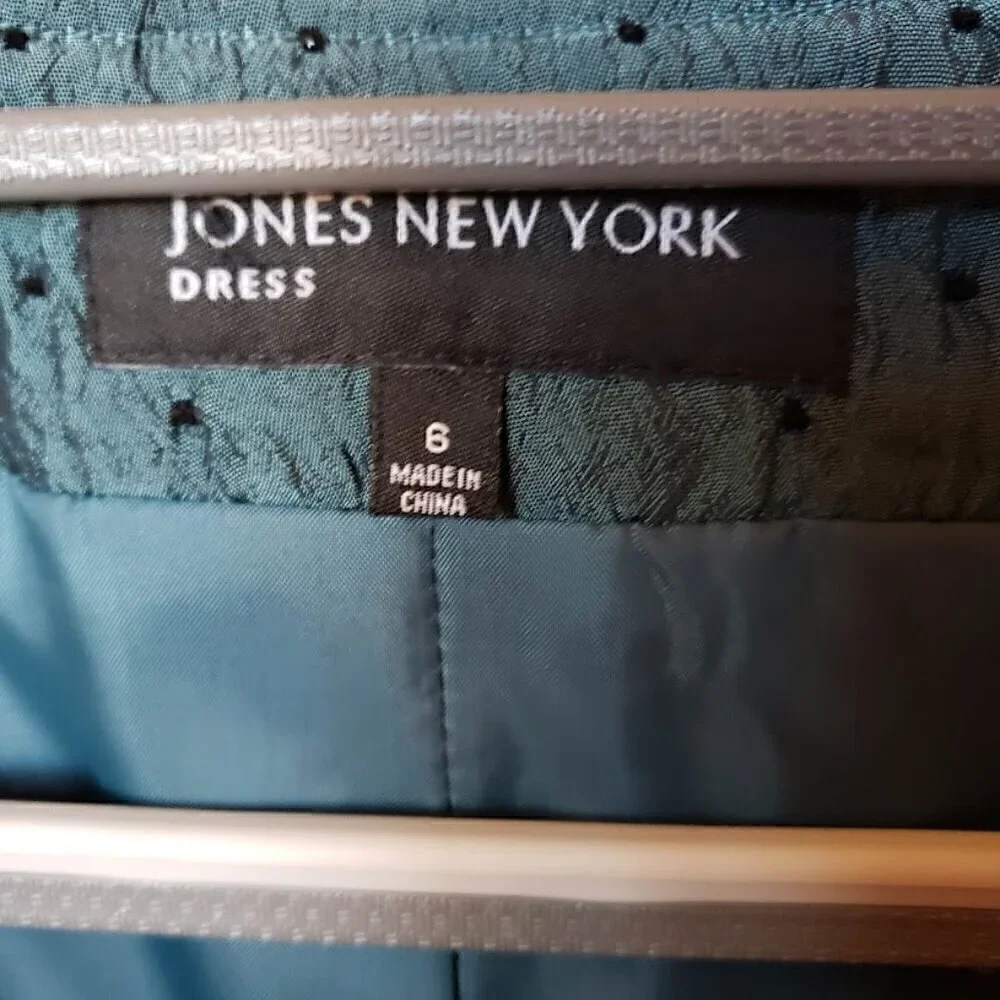 Jones New York Teal Tailored Jacket Size 6 - Picture 3 of 10
